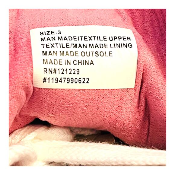 NEW Vince Camuto Studded PLATFORM SNEAKERS Girls 3 Pink Rhinestone Lace Up SHOES - Picture 7 of 10